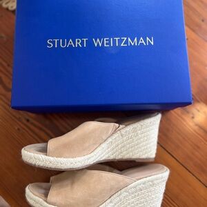 Stuart Weitzman Tan Wedge Sandals (8)